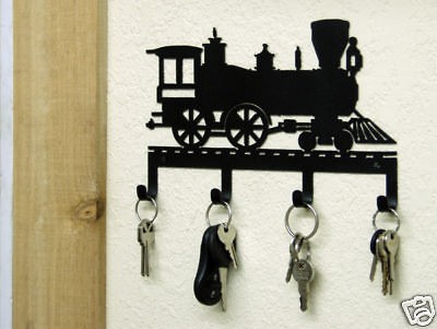   KEY HOLDER RUSTIC VINTAGE METAL ART COLLECTIBLE GIFT RAILROAD DECOR