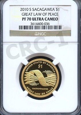 2010 s sacagawea $ 1 great law of peace ngc