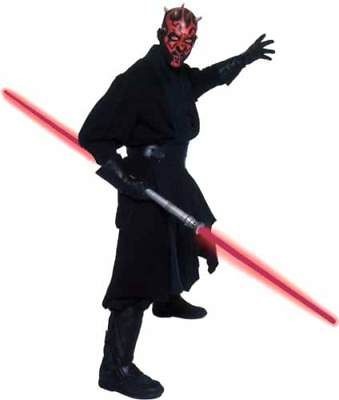   Saga DARTH MAUL Sith Lord and Dual Light Saber WindoCling Sticker  NEW