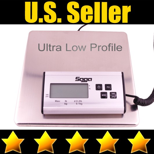 SAGA 500 LB X 0.1 KG DIGITAL POSTAL SCALE for SHIPPING INDUSTRY FLOOR 