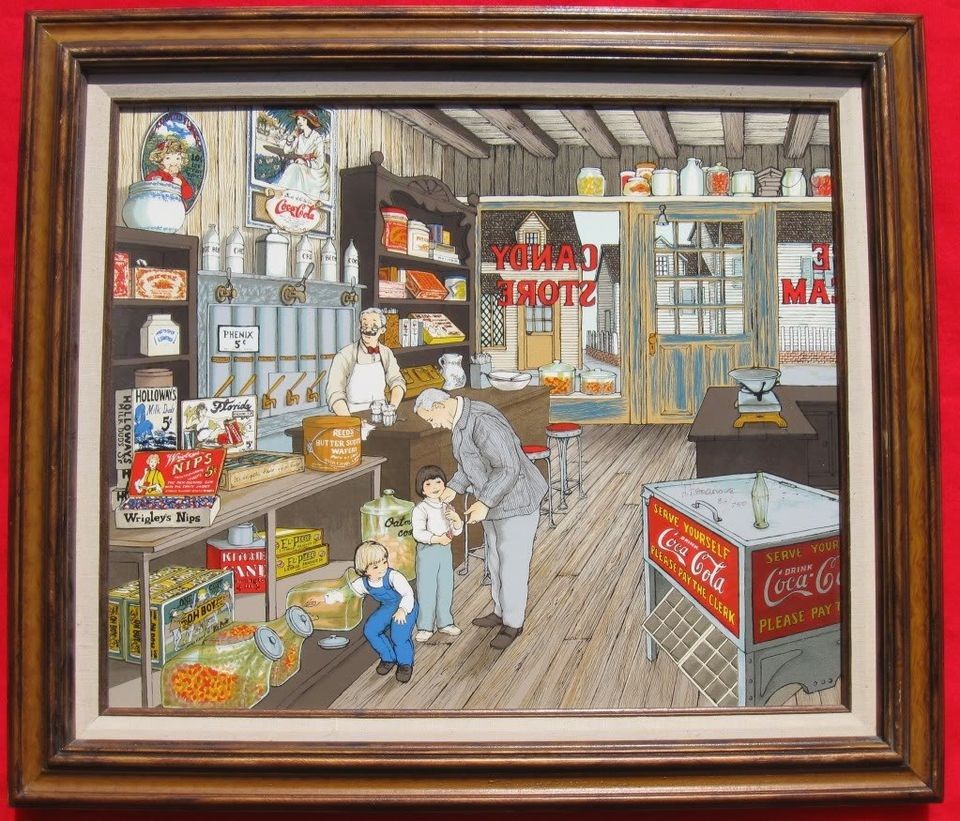 Hargrove The Candy Store 20 X 24 Framed Painting #84 of 750 