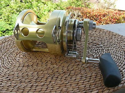 fin nor santiago sa50 2 speed lever drag reel new