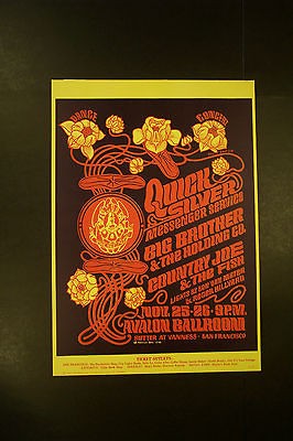 JANIS JOPLIN & BIG BROTHER ORIGINAL AVALON BALLROOM CONCERT POSTER 