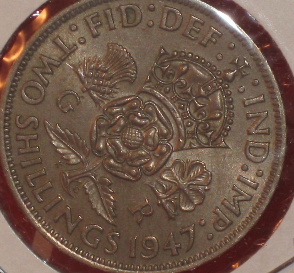 1947  GREAT BRITAIN  2 SHILLINGS  BET​TER GRADE