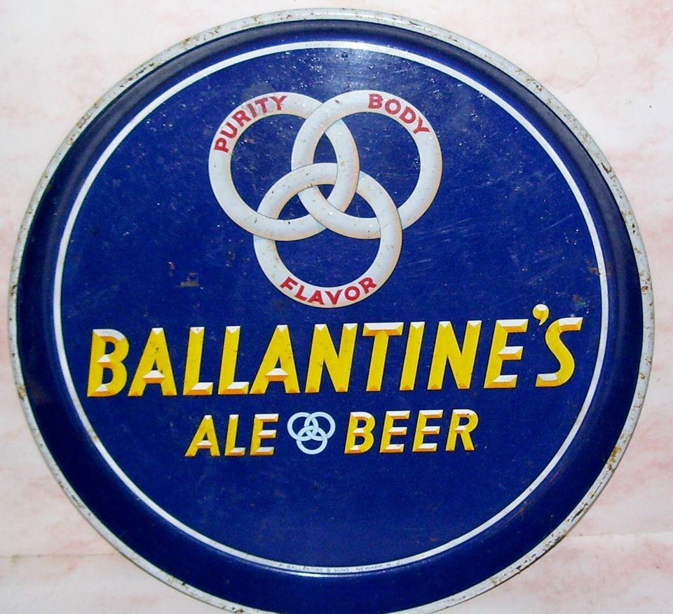   Ballantines Ale & Beer Serving Tray P. Ballantine & Sons Newark NJ