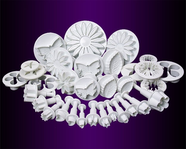 33pcs Fondant Cake Decorating Cutter Plunger Sugarcraft Mould Flower 