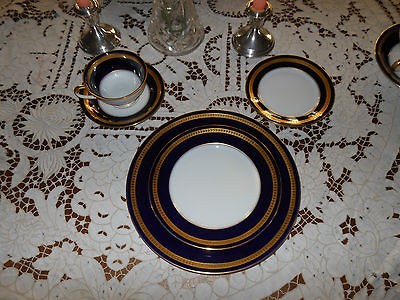 Rosenthal EMINENCE COBALT BLUE 5 Piece Place Setting w/ Winifred Cup 