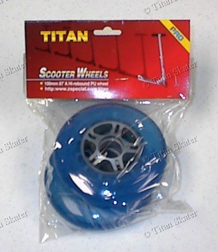blue 100mm scooter replacement wheels no bearings razor pro compatible