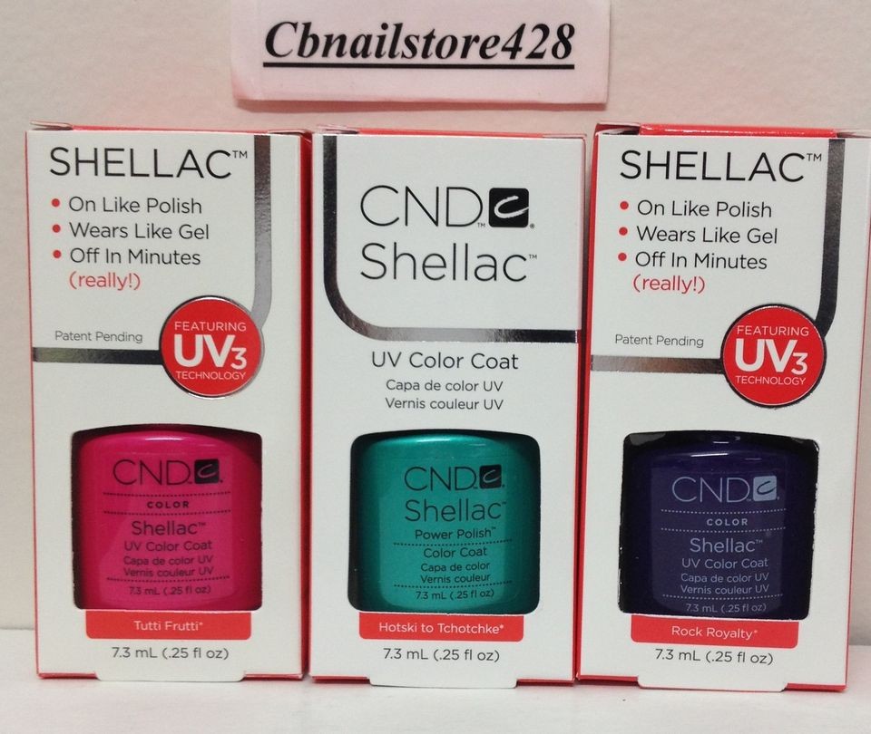 CND SHELLAC UV GEL COLOR, BASE, TOP Kit   SET OF 3 *Super Sale* Ship 