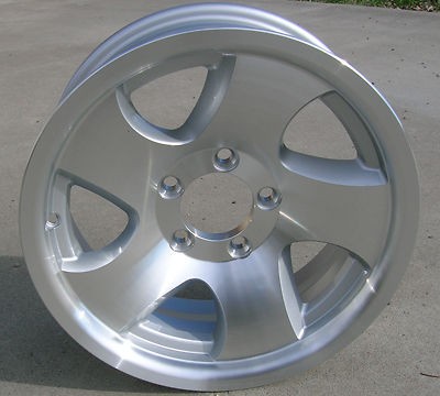 NEW 15 Aluminum Twisted Spoke Trailer Wheels / Rims 5 Lug on 4.5