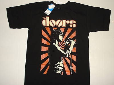 THE DOORS ROCK POP BAND VTG BLACK NEW T SHIRT MEDIUM JIM MORRISON