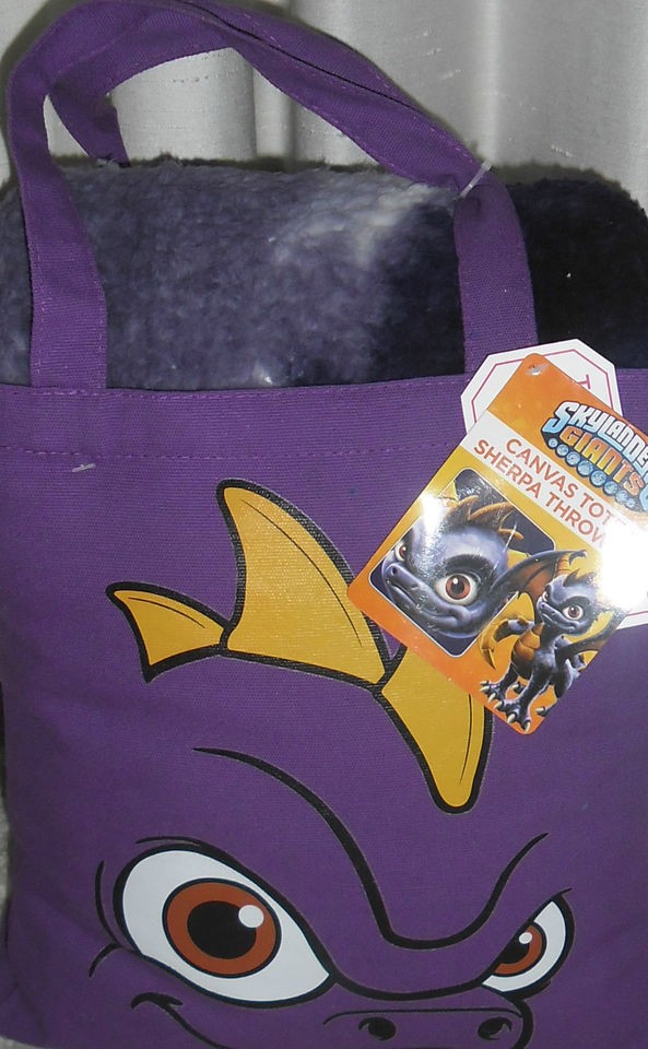 SKYLANDERS SPYRO TOTE & SHERPA THROW BLANKET NEW 40 X 50 NEW