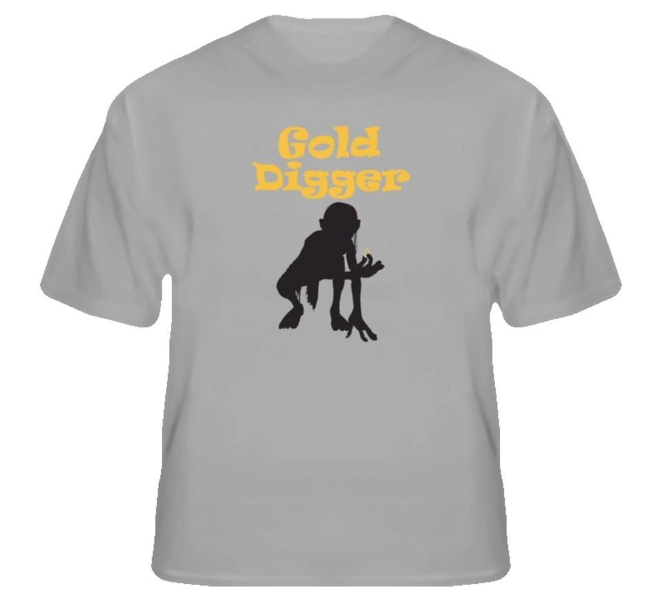 gold digger digging funny lotr t shirt from canada returns
