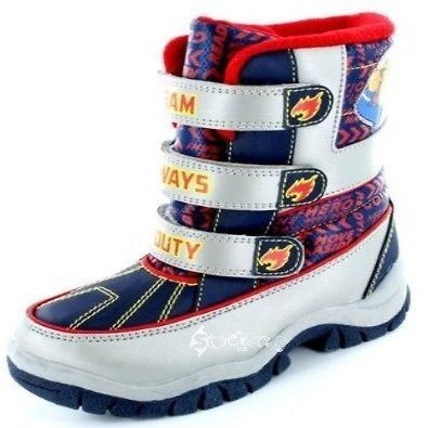boys fireman sam inferno snow boot sizes 5 10 winter