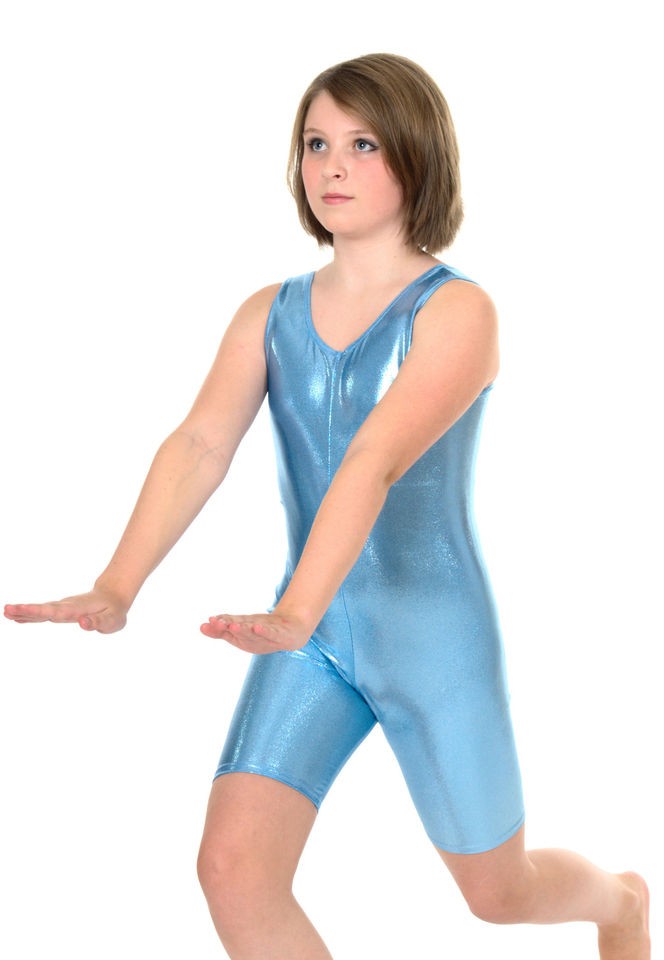 Vest Style Unitard Top in Fabulous Liquid Foil Sheen Lycra (#LEXI)