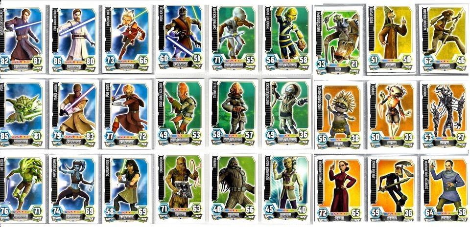 Star Wars Force Attax Series 3 (Animated) Foil Star Cards Choose 