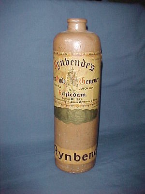 rynbende s very old dutch gin vintage clay bottle time