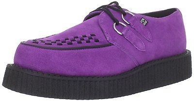 MENS T.U.K. UNISEX ~ PURPLE SUEDE LOW CREEPER PLATFORM SHOES ~ SIZES 4 