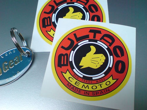 bultaco 3 diameter motorbike stickers 2 off from united kingdom