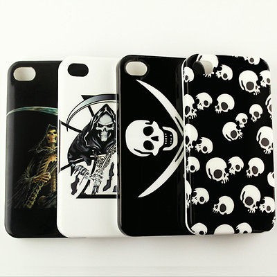 newly listed 4pcs hot sale fashion skull back case hard