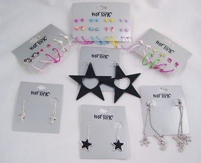 28 pairs of new earrings by hot topic skulls crosses