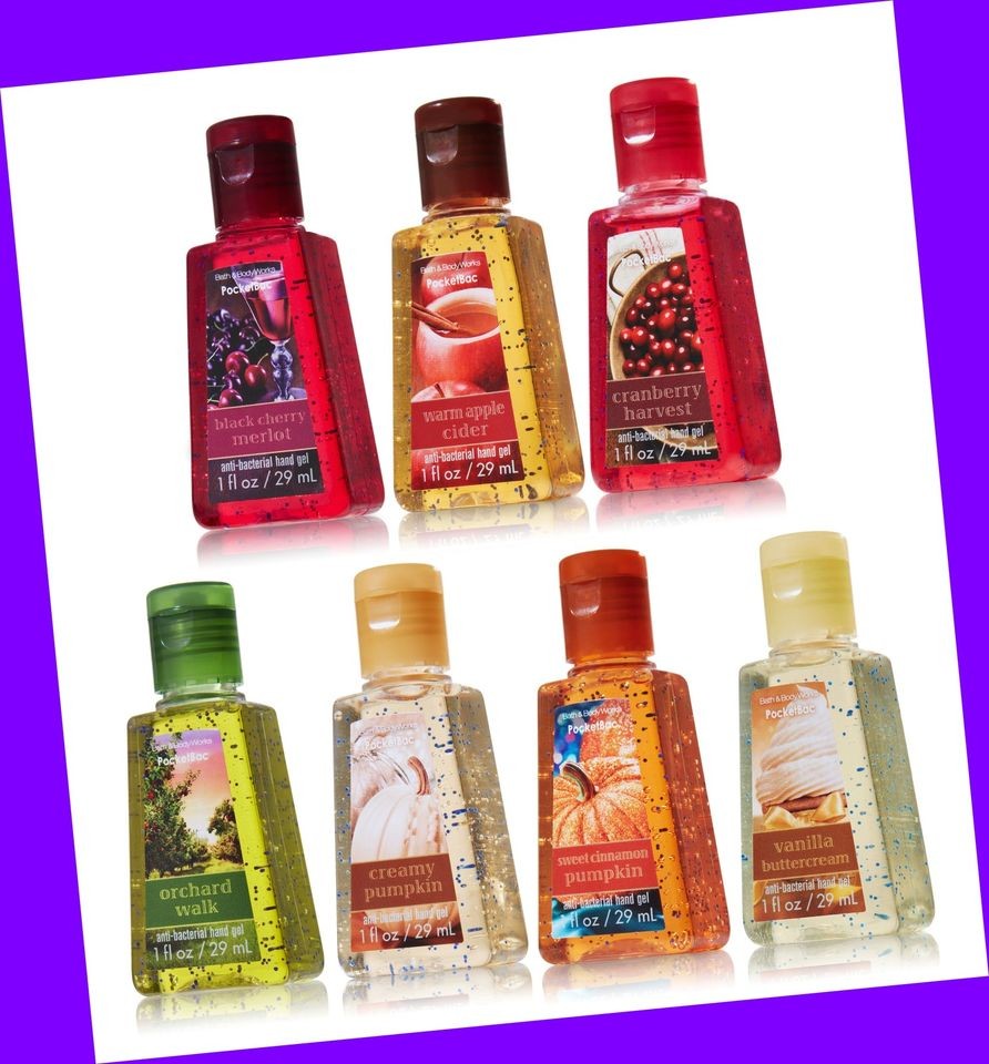 Bath & Body Works PocketBac Anti Bacterial Hand Gel COOL FALL SCENTS 