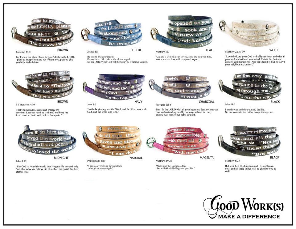 New Good Work(s) Humanity Studded/Vinta​ge Bible Verse Wrap 