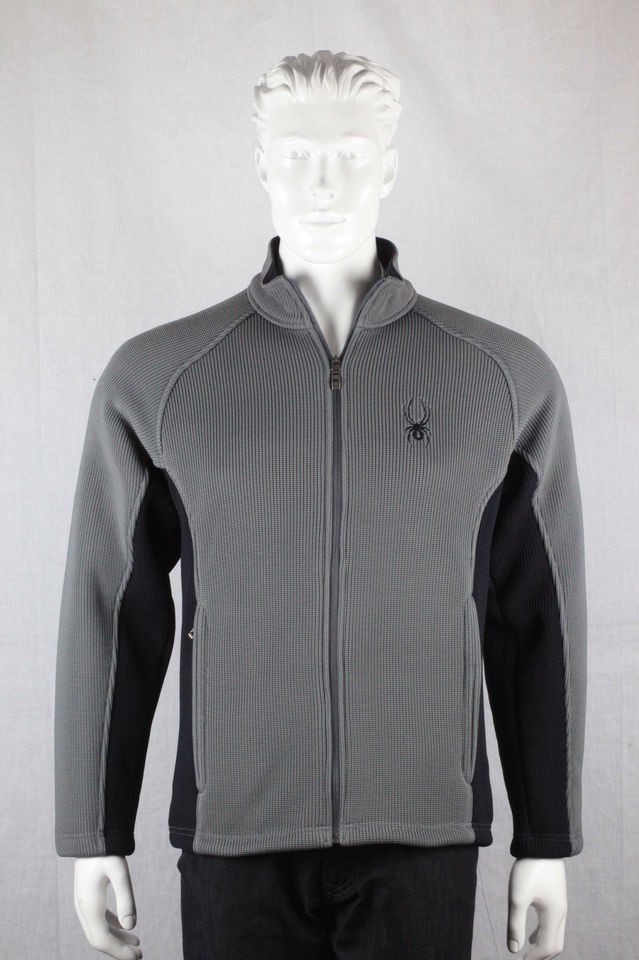 spyder men s foremost full zip up hvy wt core sweater grey