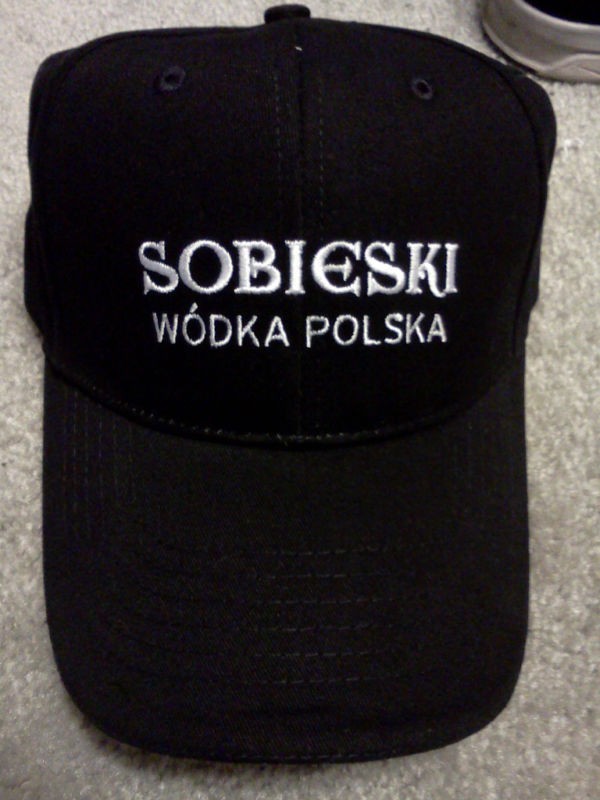 sobieski vodka baseball hat golf cap brand new time left