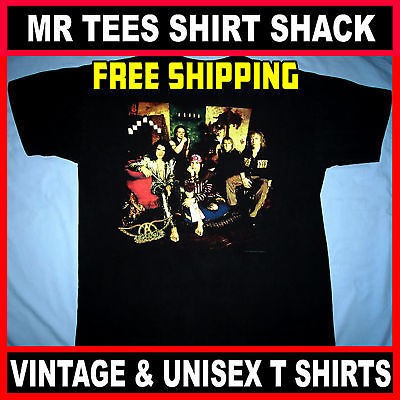   Nine Lives Vintage 1990s Steven Tyler Joe Perry Concert T Shirt XL