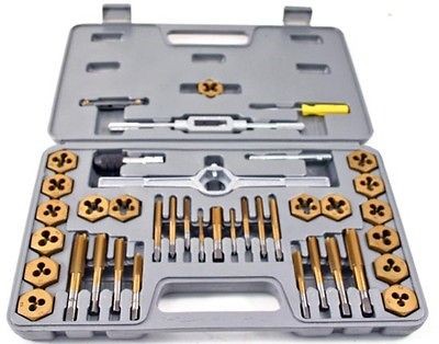 new titanium 40 pc tap and die tools set metric