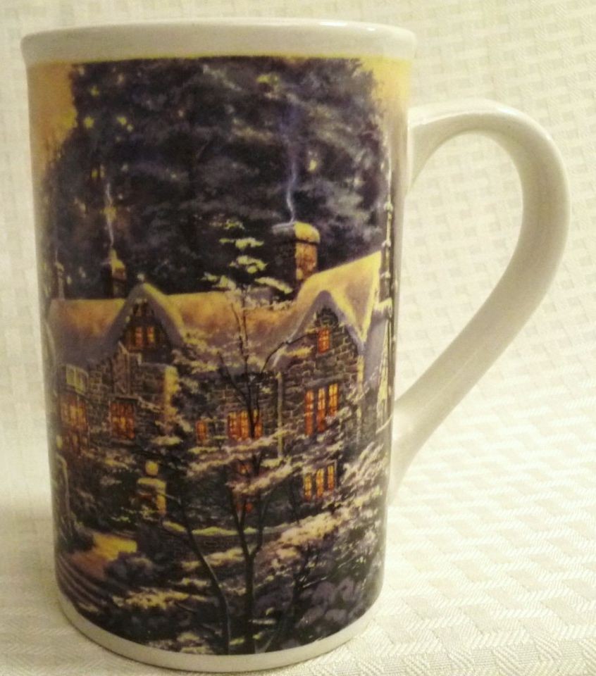 COFFEE MUG Thomas Kinkade Designpac Holiday At Spring Gate EUC 2008