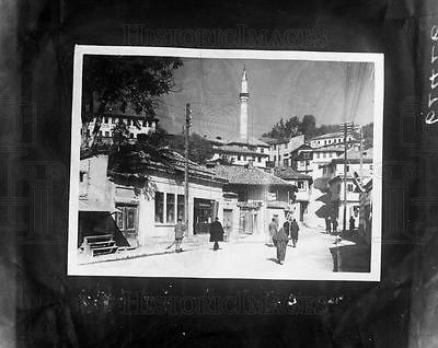 undated 4x5 glass neg sarajevo view of the town time