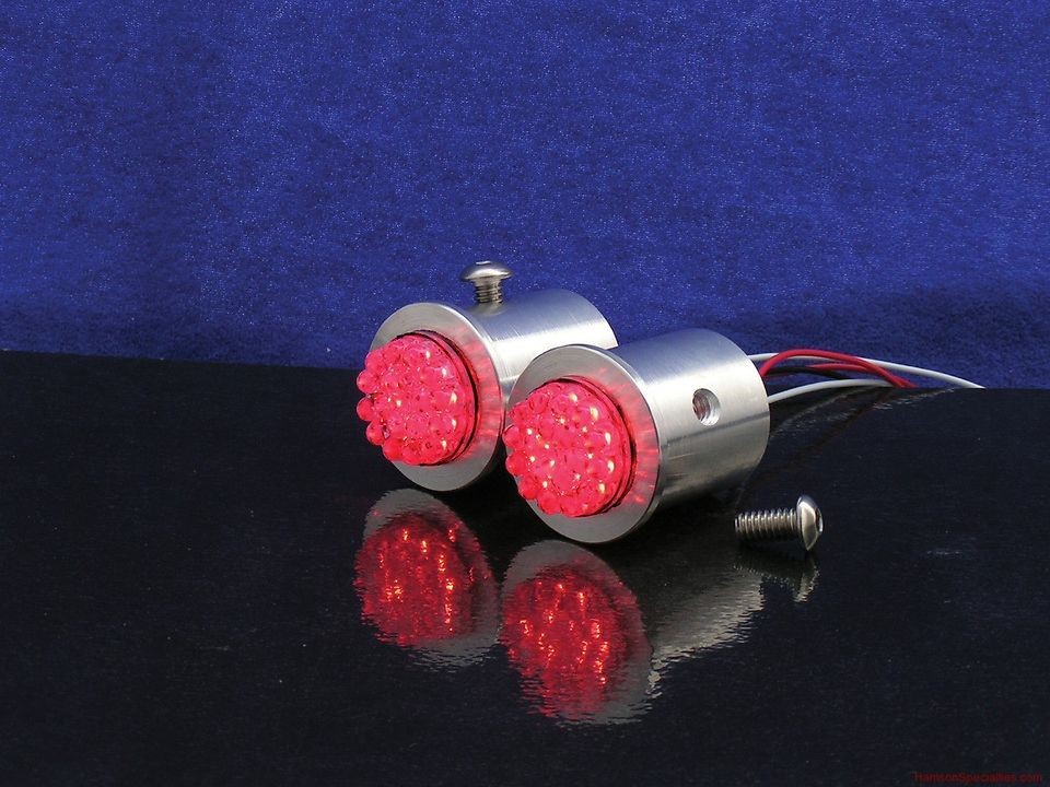 Red LED Brake Tail Lights Racing Bike Go Cart Sand Rail Kart Off 