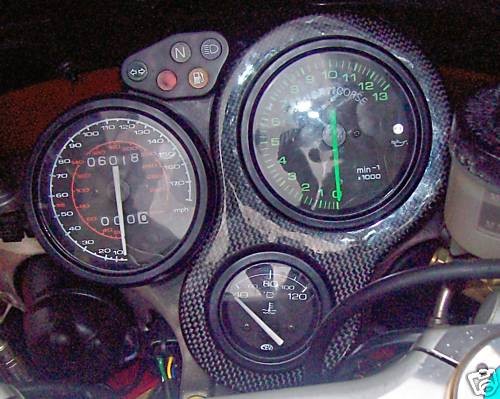 CARBON KING CLOCK SURROUND TRIM FITS DUCATI 748 750SS 900SS 916 996 