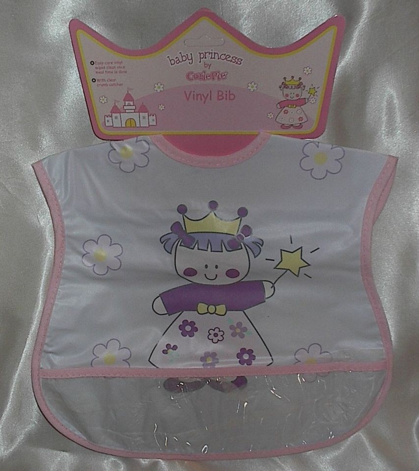 Girls Baby Bib *Baby Princess* Cutie Pie Baby Princess Bib W/Crumb 