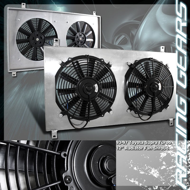 93 98 Toyota Supra Twin Turbo Hatch Aluminum Cooling Radiator Fan 