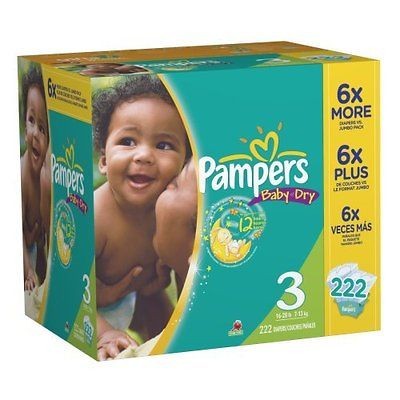 PAMPERS Baby Dry Diapers Size 3 Count 222   Cheap Price (Choose Buy 
