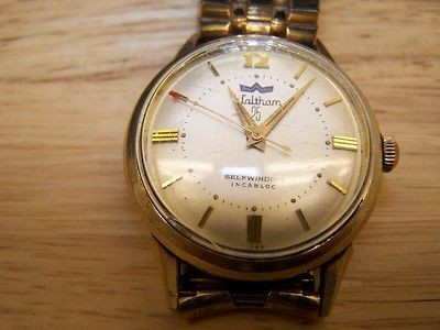 VINTAGE WALTHAM 25 JEWEL SELF WINDING WRISTWATCH 10K Gold Filled Bezel