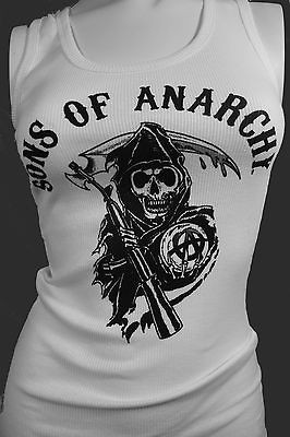   2012 SONS OF ANARCHY CLASSIC REAPER TANK TOP GIRLS SOA BIKER SHIRT XL