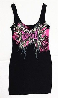 Tapout Womens T Shirt Clothing Ufc Fight Gear Skulls rose nwt