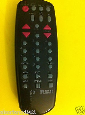 rca rcu300t remote control system link 3 cable vcr tv