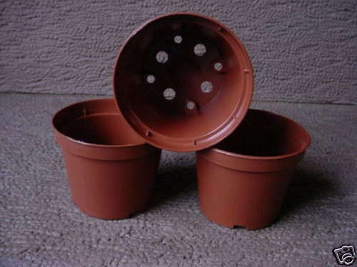 65 ~ NEW ~ 2 3/4 TERRACOTTA PLASTIC FLOWER POTS ~ HARD TO FIND