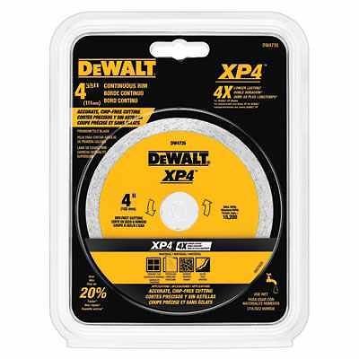     DeWalt DW4735 4 Continuous Rim Industrial Dry/Wet Diamond Blade