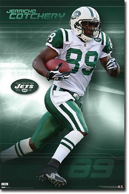 nfl new york jets jerricho cotchery poster 