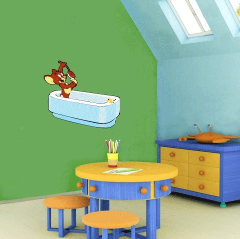 tom and jerry kids cartoon wall decor sticker 25 x18