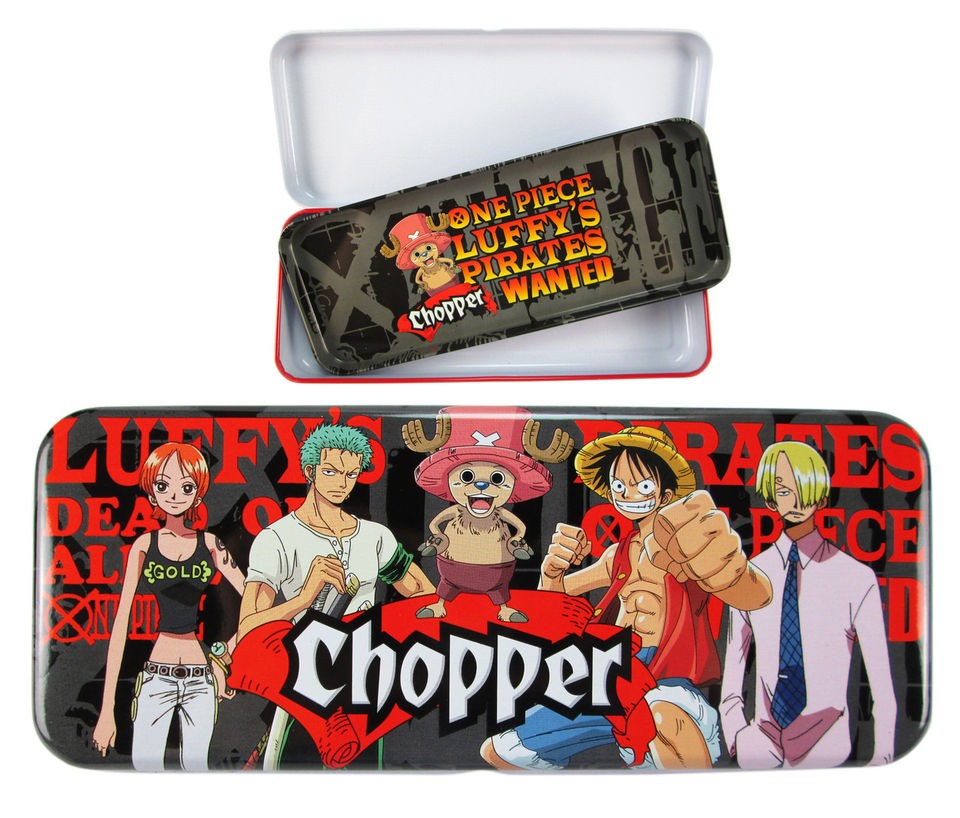 Astuccio scuola ONE PIECE Tin Case Luffy Rufy CHOPPER Pencil Box 