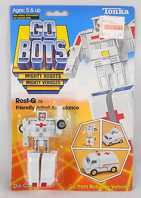 Vintage Tonka Gobots Rest Q Friendly Robot Ambulance Figure MOSC