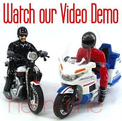 2PCS 118 Mini RC Radio Remote Control Motorcycle Thief and Police 