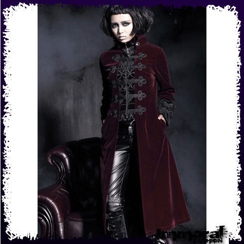 PUNK RAVE ROYAL TRENCH COAT   PUNK/GOTHIC/RED/JACKET   UNISEX